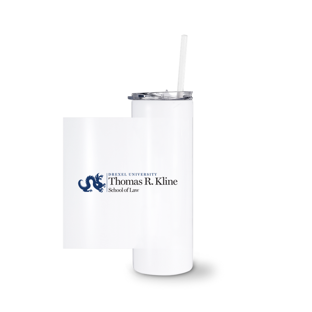 Drexel University Kline School of Law White Tumblers With Straw